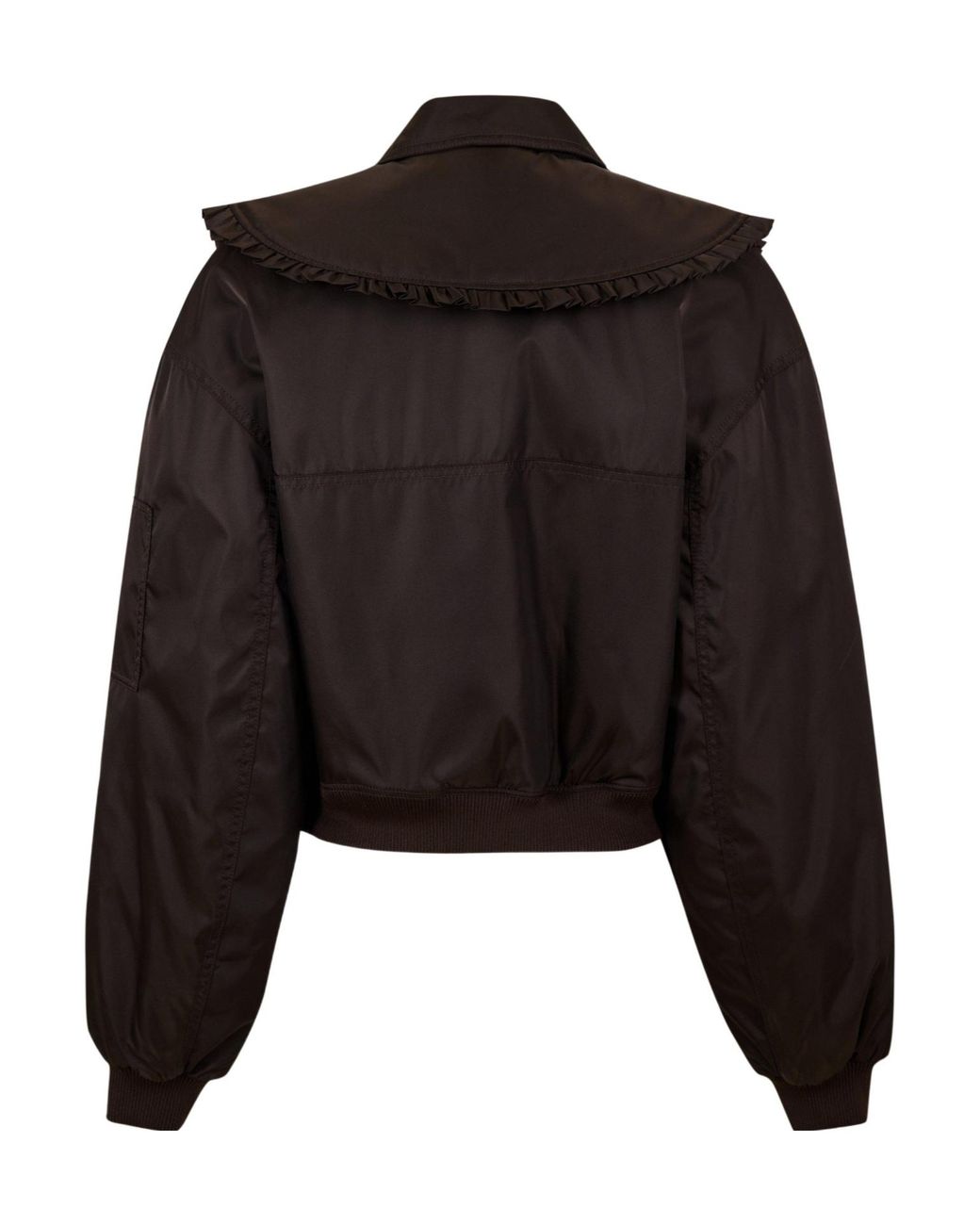 Ganni Black Short Flight Jacket