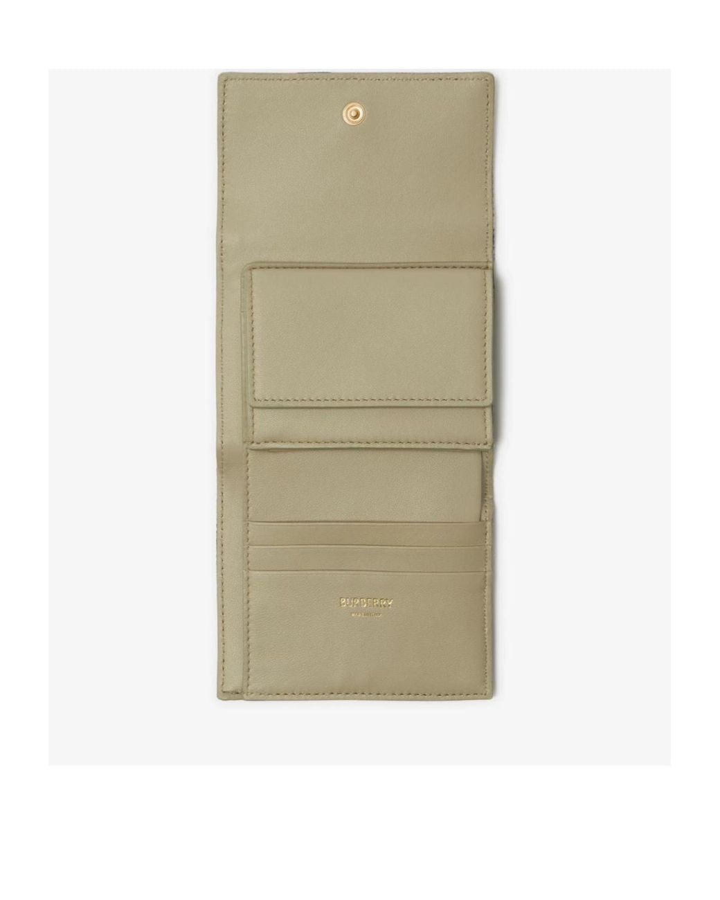 Burberry Blue Checked Trifold Wallet