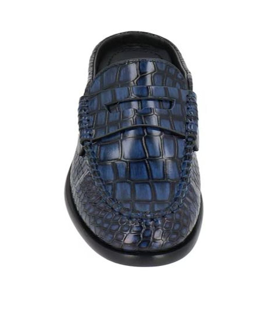 Rag & Bone Blue Crocodilepattern Mules