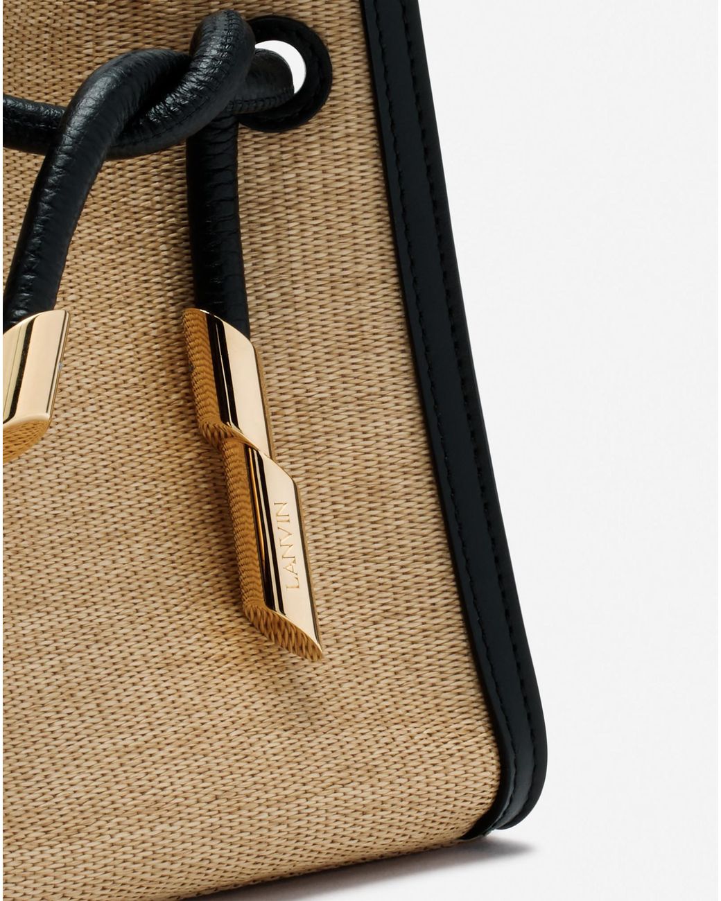 Lanvin Natural Drawstring Shoulder Bag