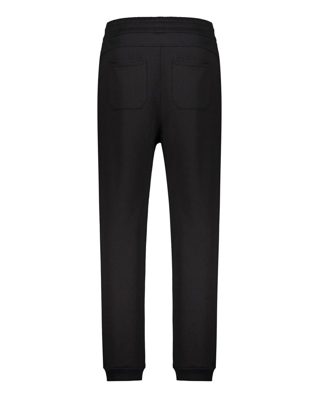 Balmain Black Logo Printed Elasticated Waistband Track Pants for men