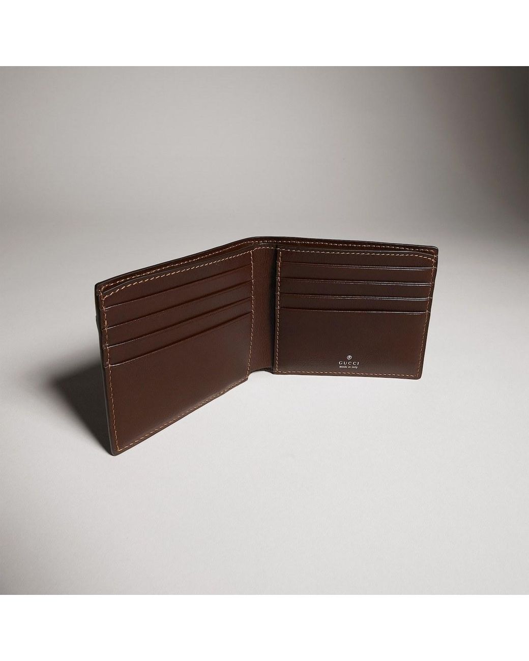 Gucci Brown Bi-Fold Wallet With Interlocking G for men