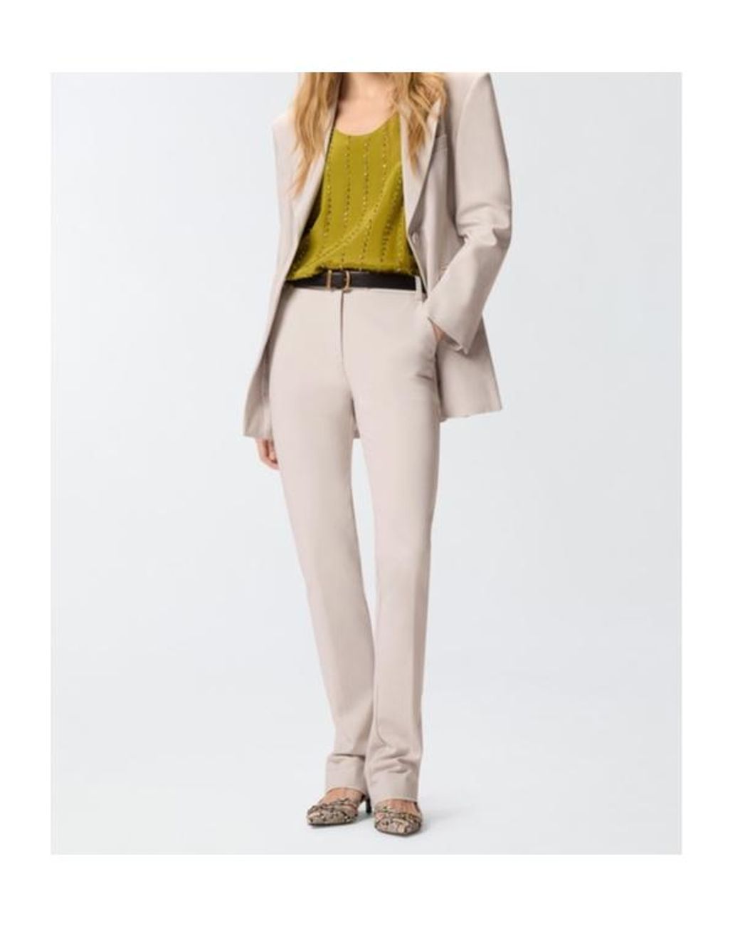 Pinko Gray Zip Trousers