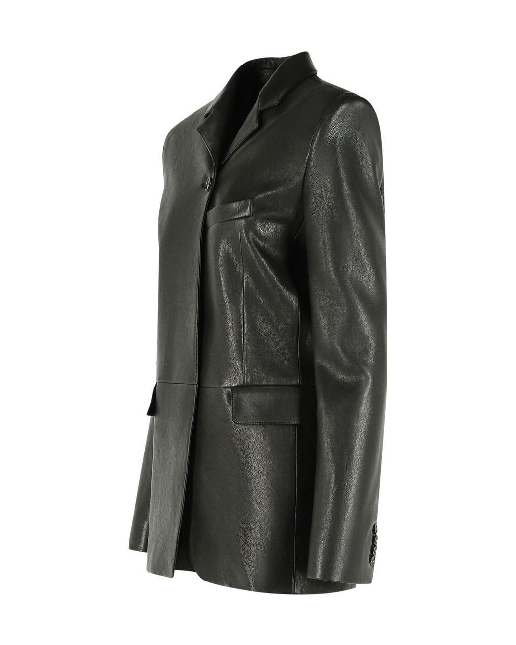 Khaite Black 'Sarmine' Leather Jacket
