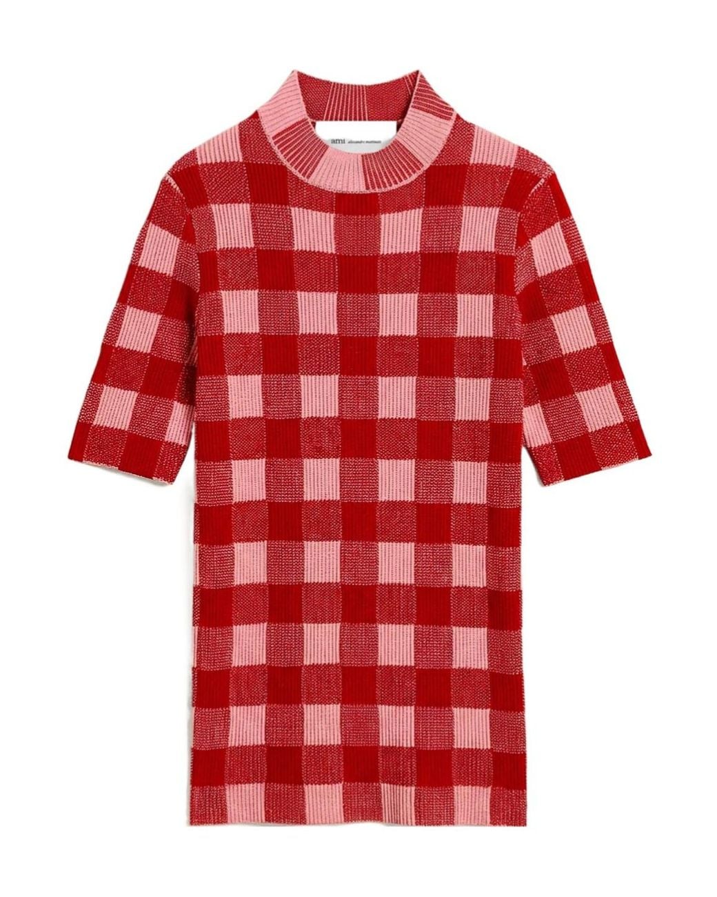 AMI Ami Checkered Short Sleeves Sweater