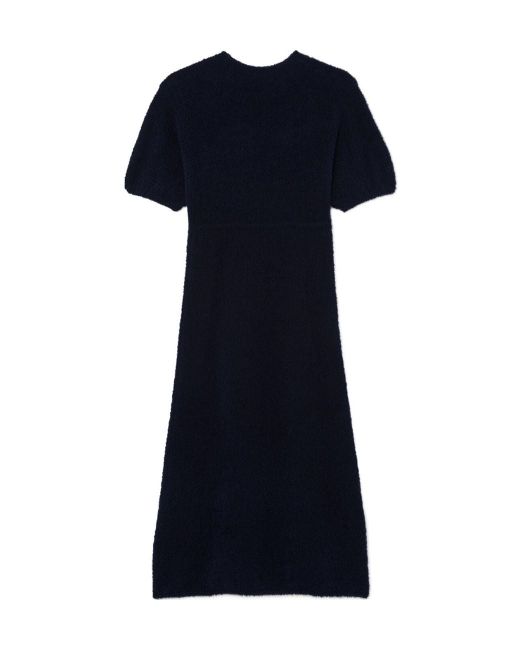 Loro Piana Blue Bubble Sleeve Knitted Dress