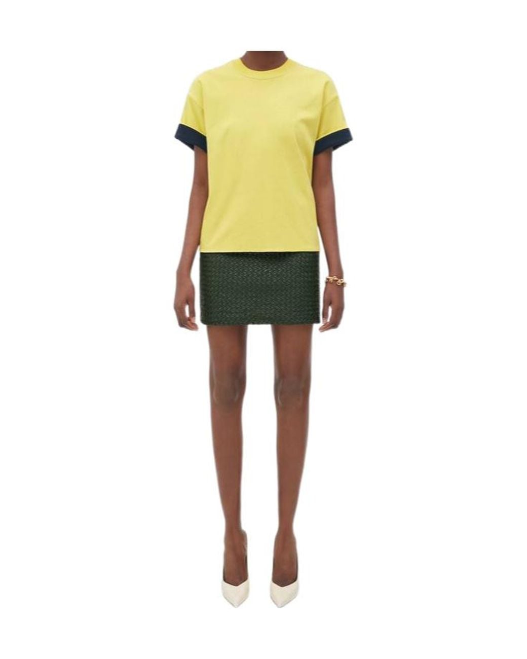 Bottega Veneta Yellow Double Short-Sleeved T-Shirt