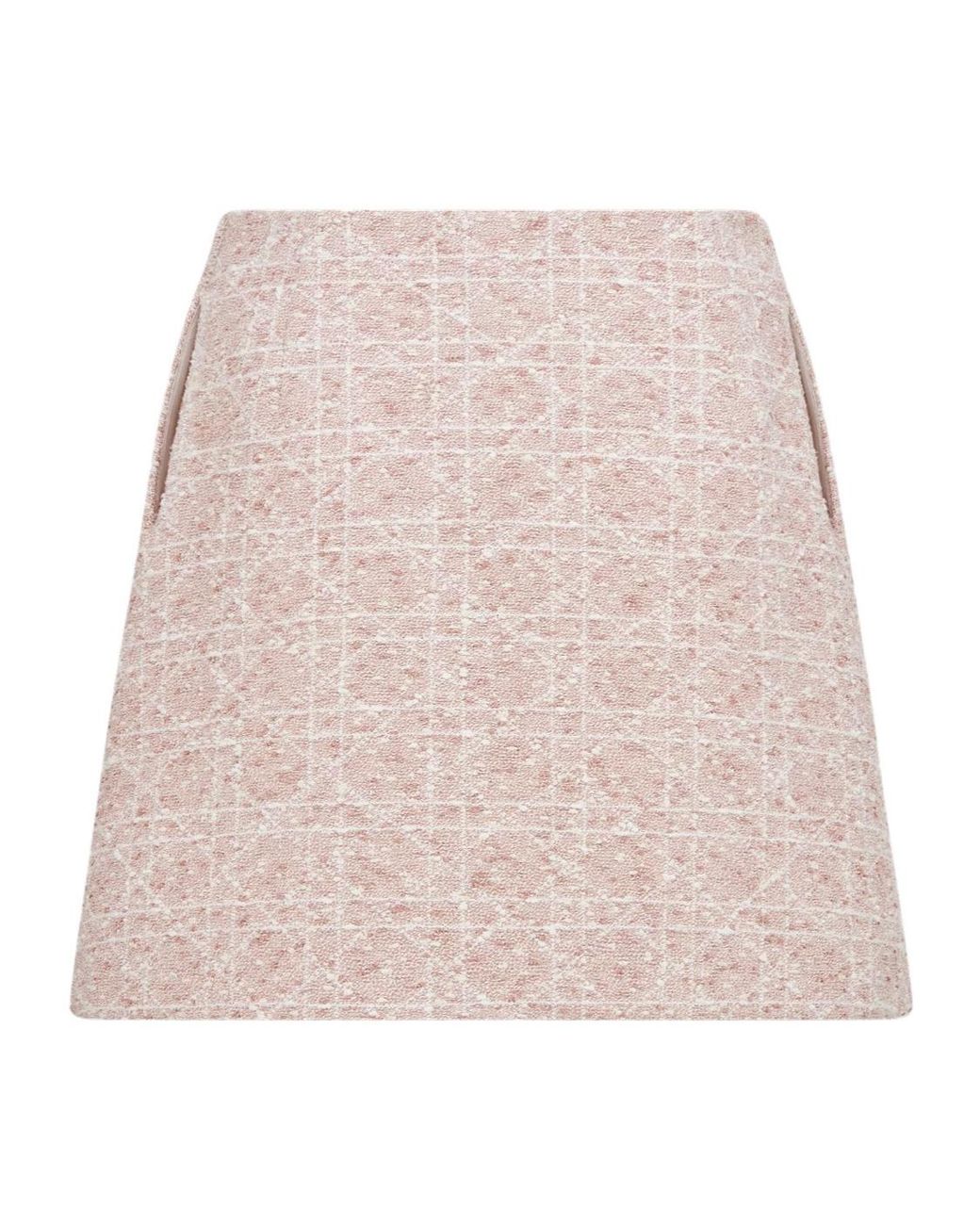 Dior Natural Macrocannage Flared Miniskirt