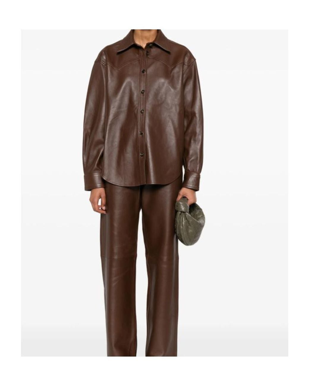 Haikure Brown Belty Button-Up Shirt