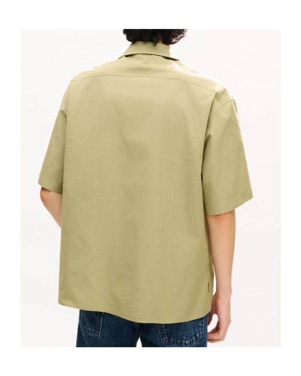 KENZO Green Tulip Hawaiian Poplin Short Sleeve Shirt for men