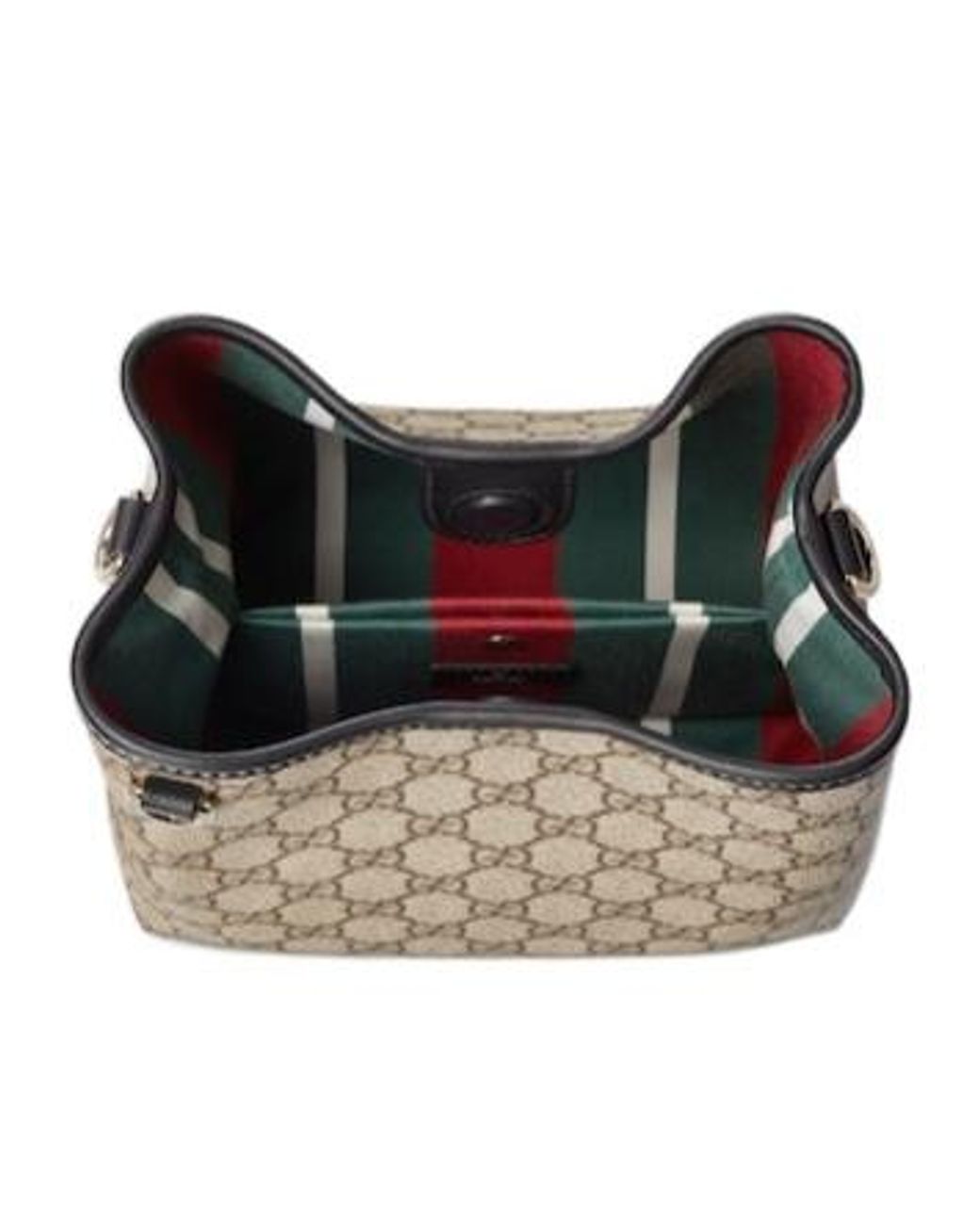 Gucci Natural Gg Emblem Small Bucket Bag