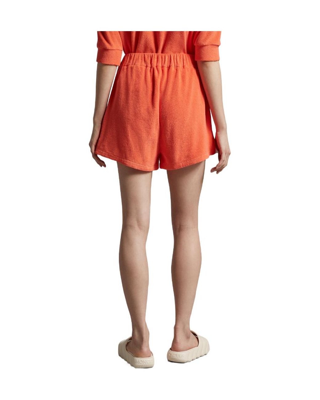 Moncler Red Terrycloth Shorts