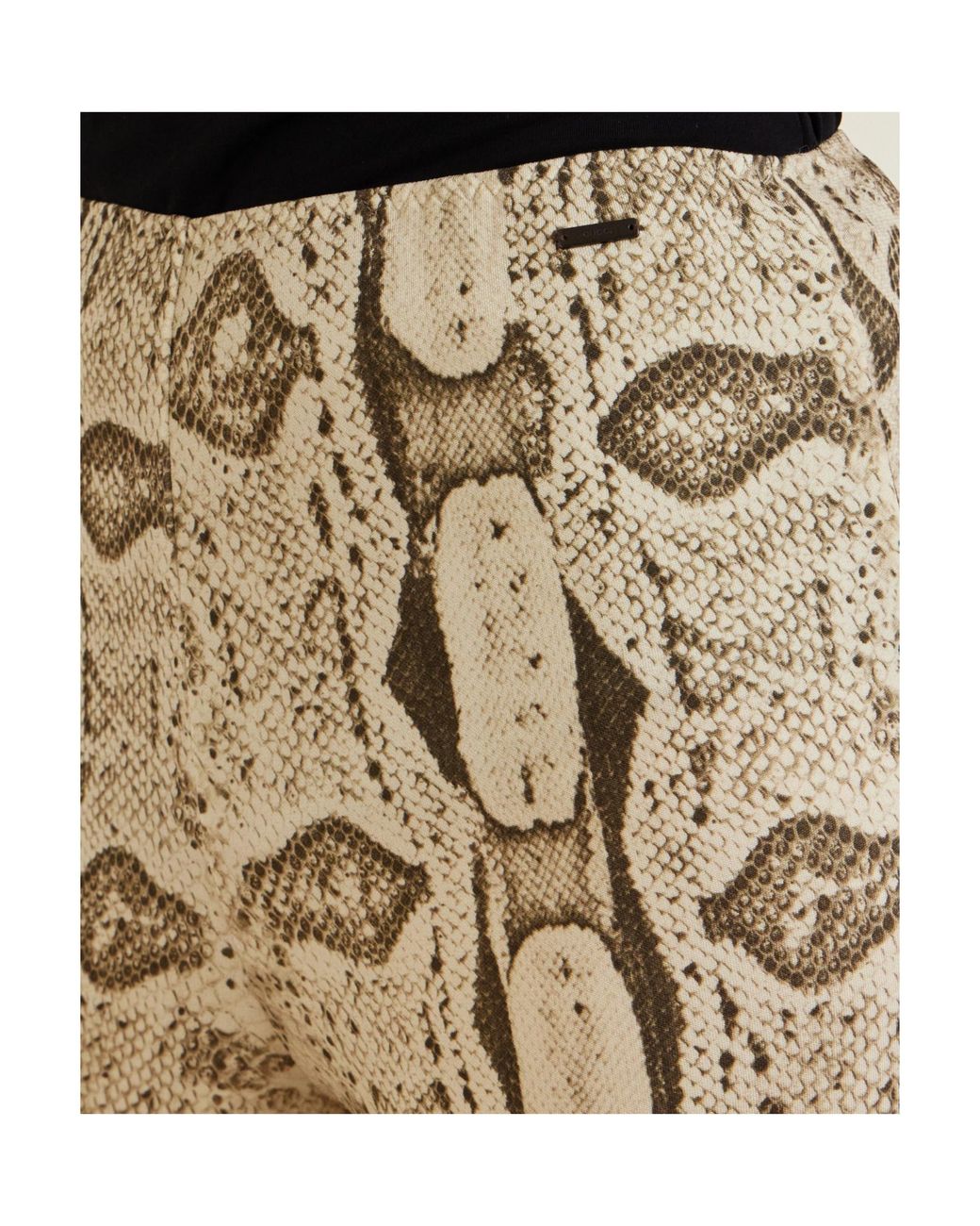 Gucci Metallic Snake-Print Casual Trousers