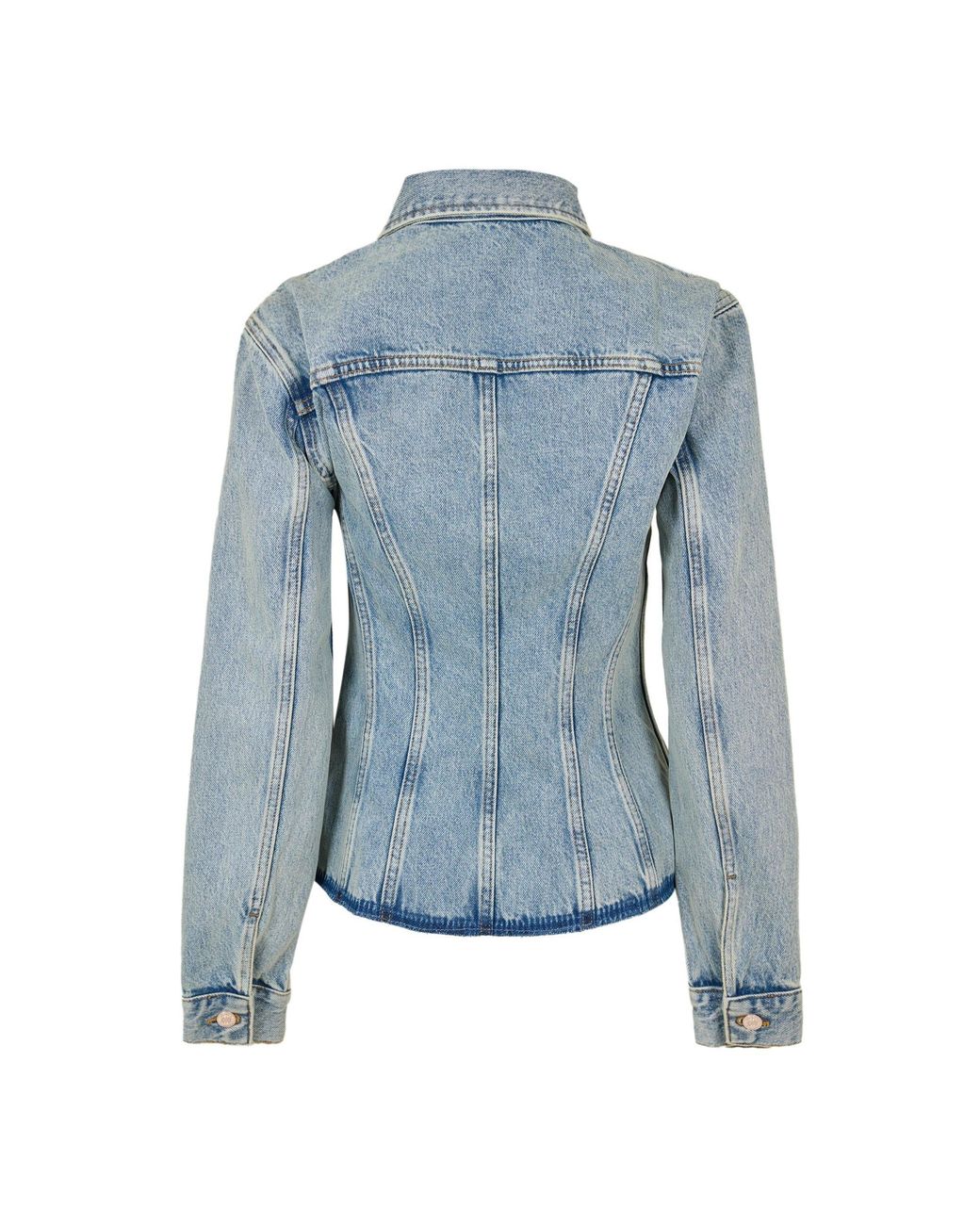 7 For All Mankind Blue Button-Front Denim Jacket