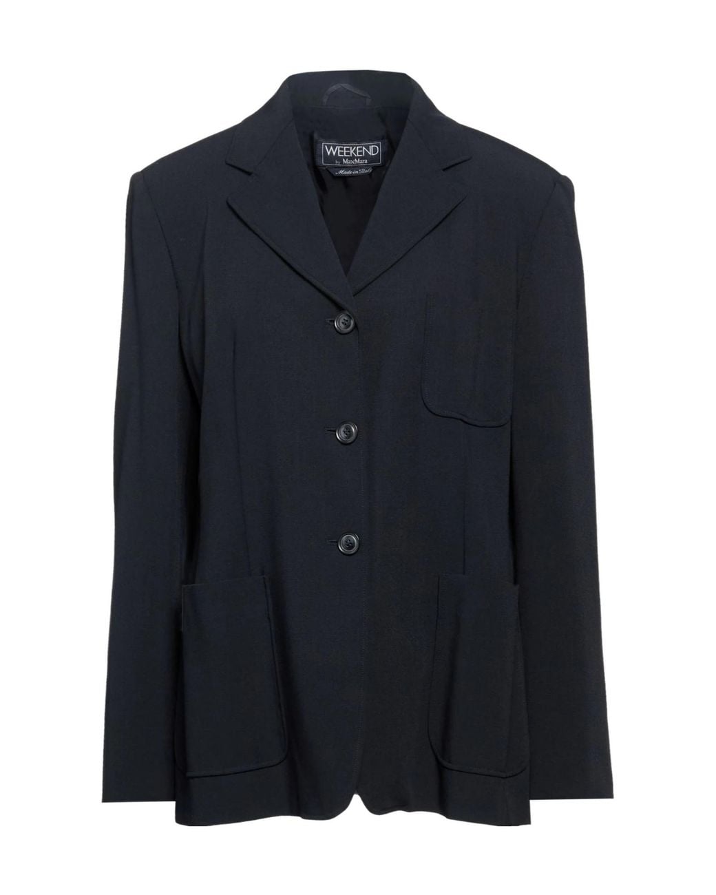 Weekend by Maxmara Blue Blazer Virgin Wool, Viscose, Polyamide, Elastane