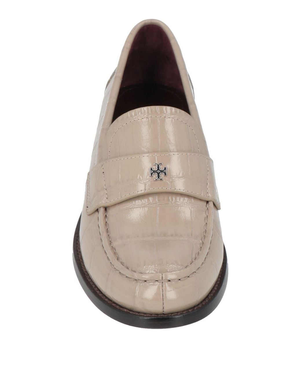 Tory Burch Natural Crocodile Leather Loafers