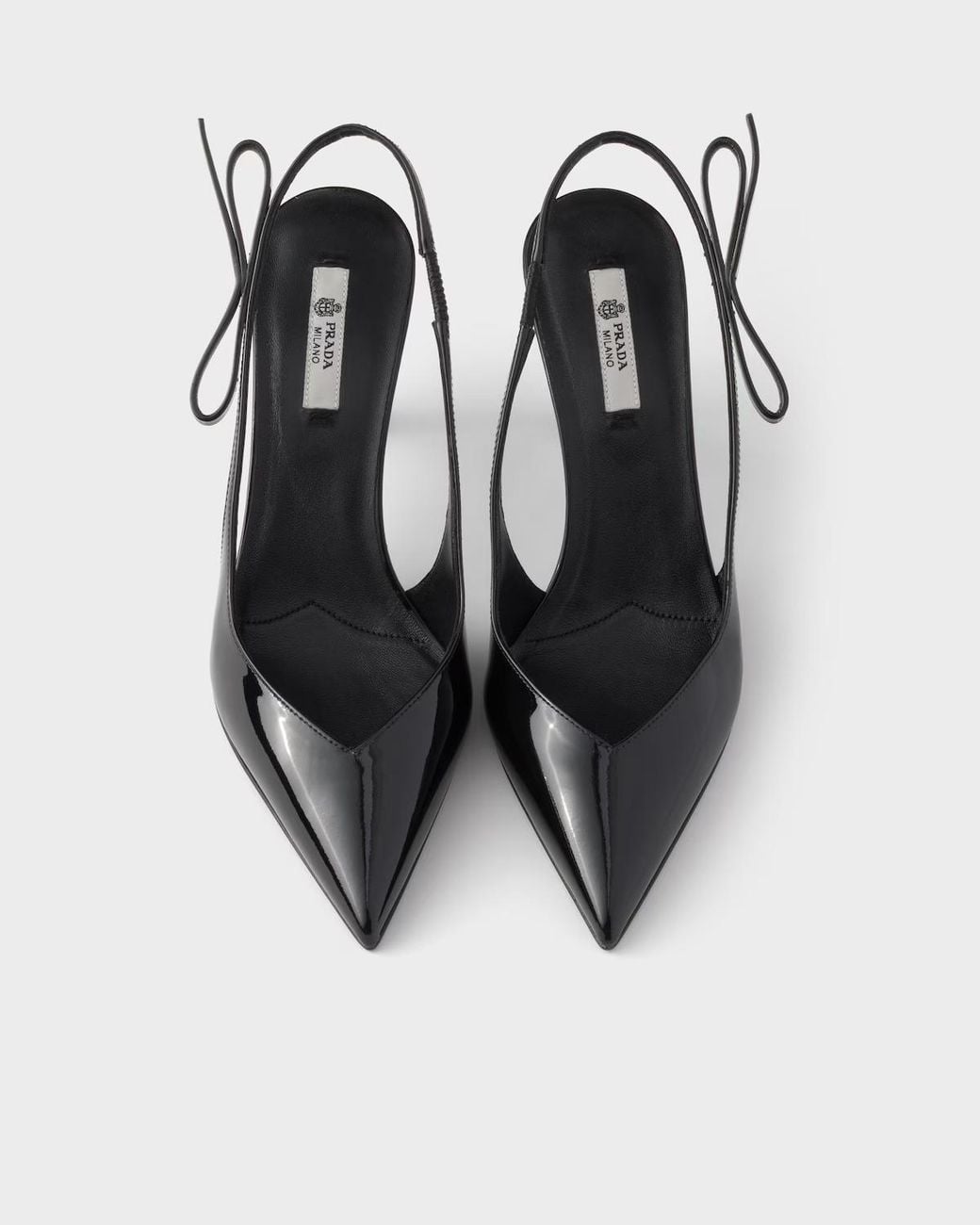 Prada Black Pointed-Toe Slingback Pumps