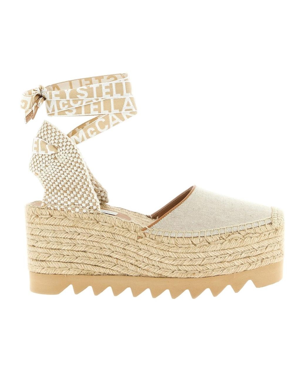 Stella McCartney Metallic Gaia Wedge Espadrilles