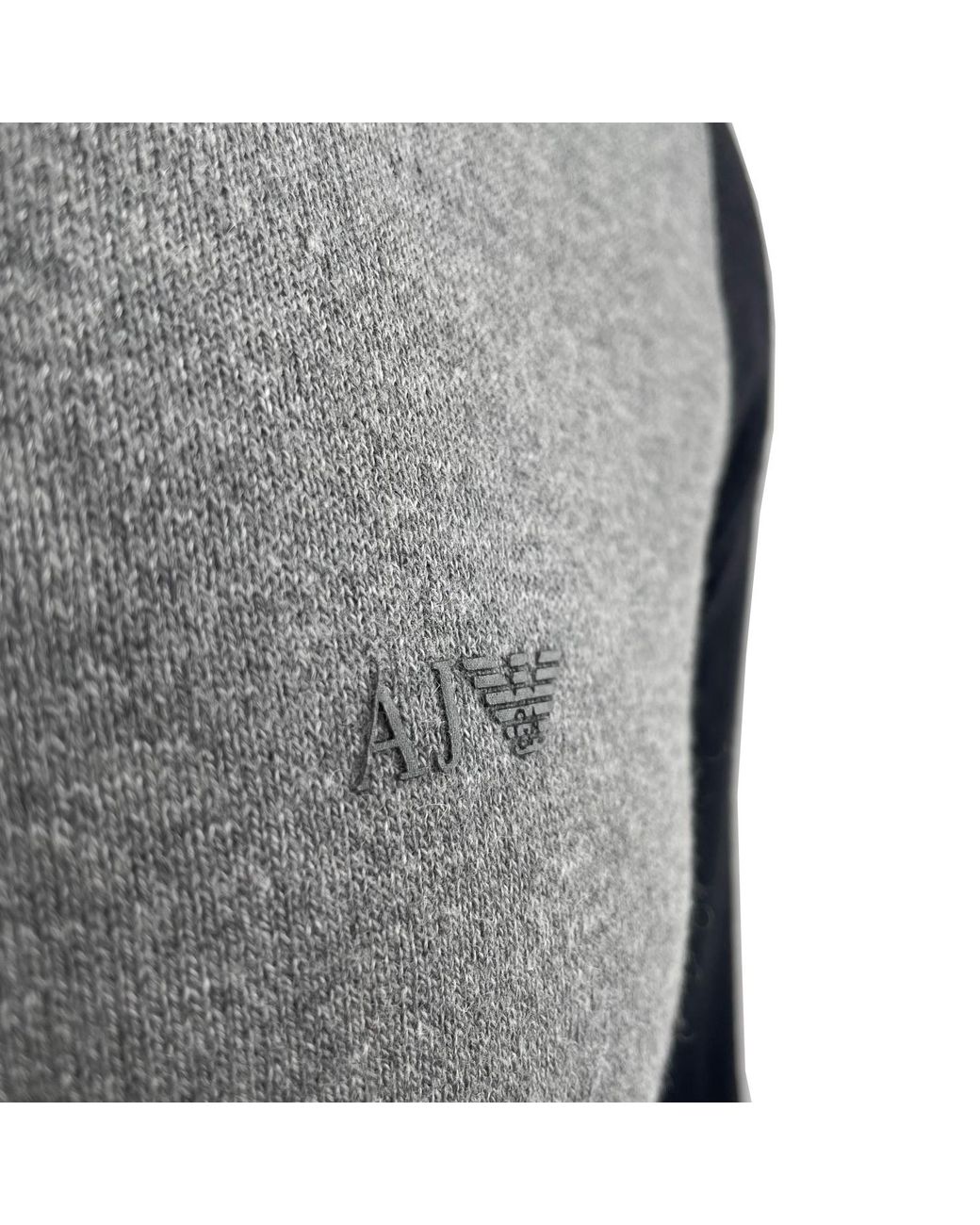 Armani Jeans Gray Round-Collar And Long-Sleeved Sweater for men