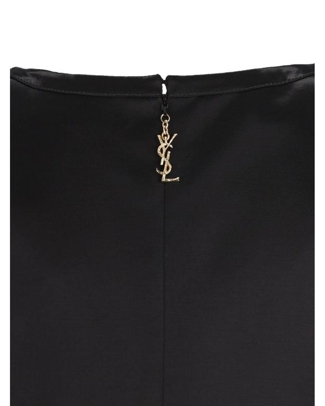 Saint Laurent Black Cassandre Shift Top