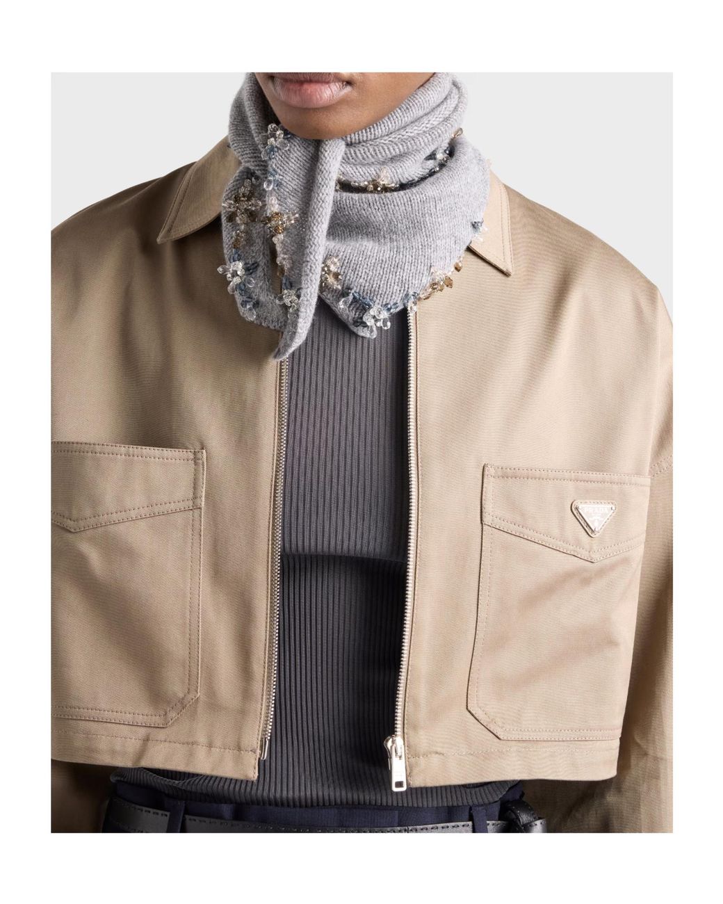 Prada Natural Chino Blouson Jacket