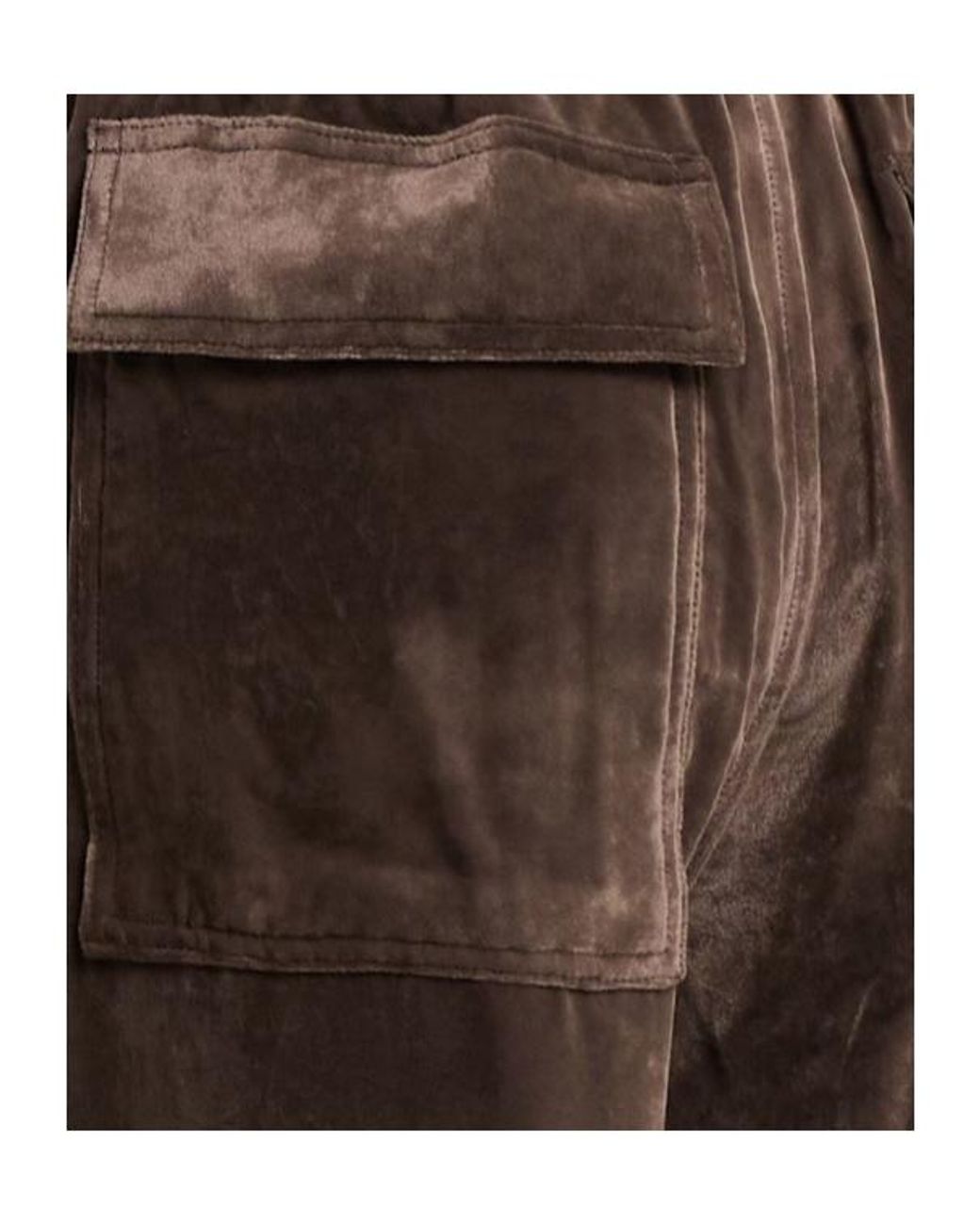 Rick Owens Brown Dietrich Velvet Drawstring Pants