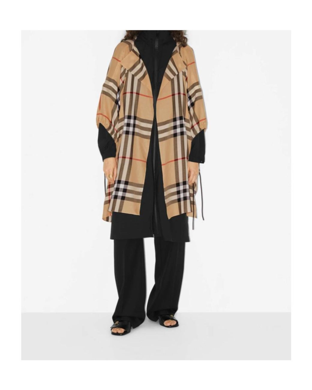 Burberry Natural Check-Pattern Cotton Cape