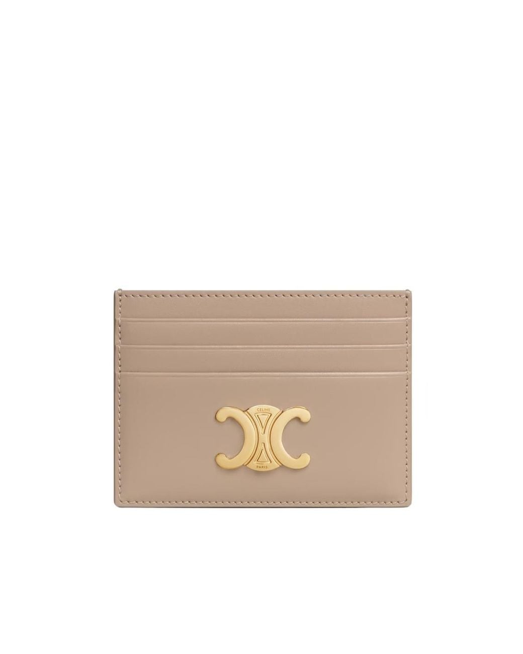 Céline Natural Card Holder Triomphe