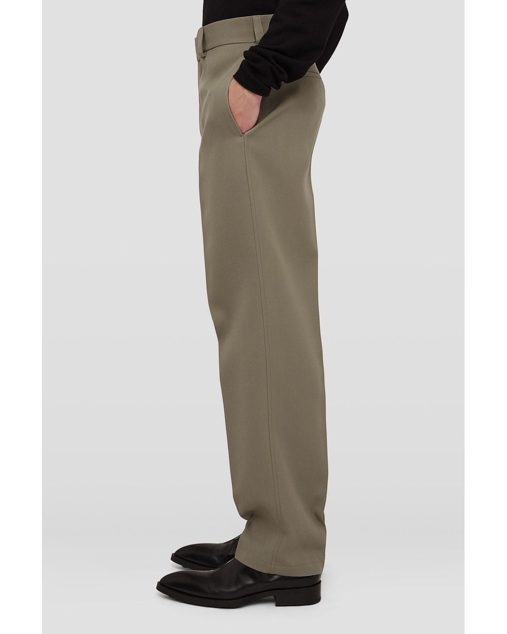 Jil Sander Gray Straight-Leg Tailored Trousers for men