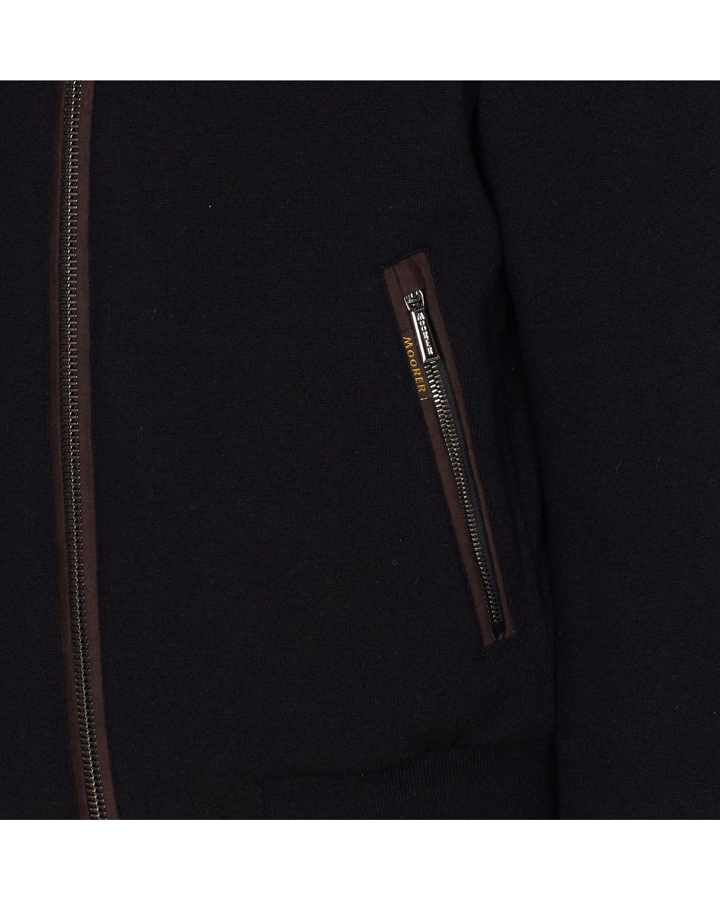Moorer Black Bellati-Mrw Zipped Padded Jacket for men