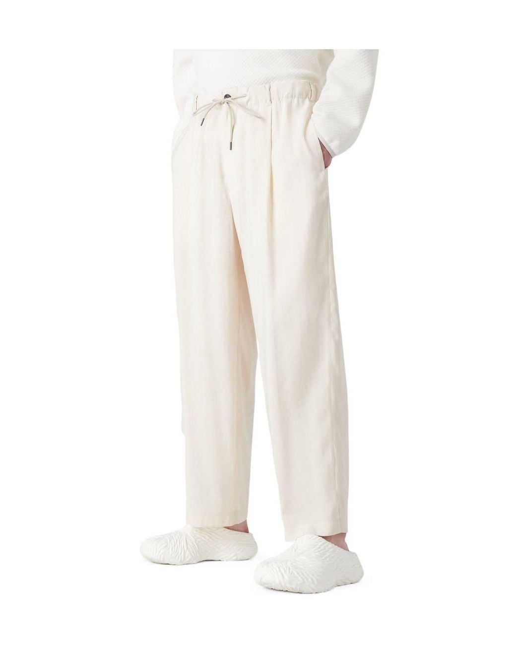 Emporio Armani White Casual And Simple Pants for men
