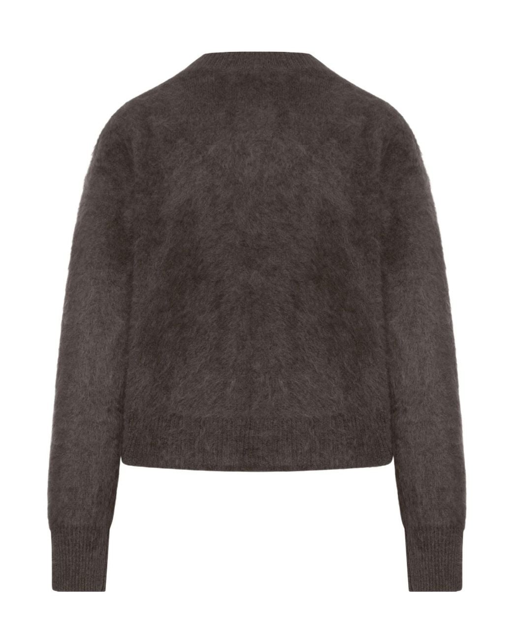 Lisa Yang Gray Long-Sleeve Knit Cardigan