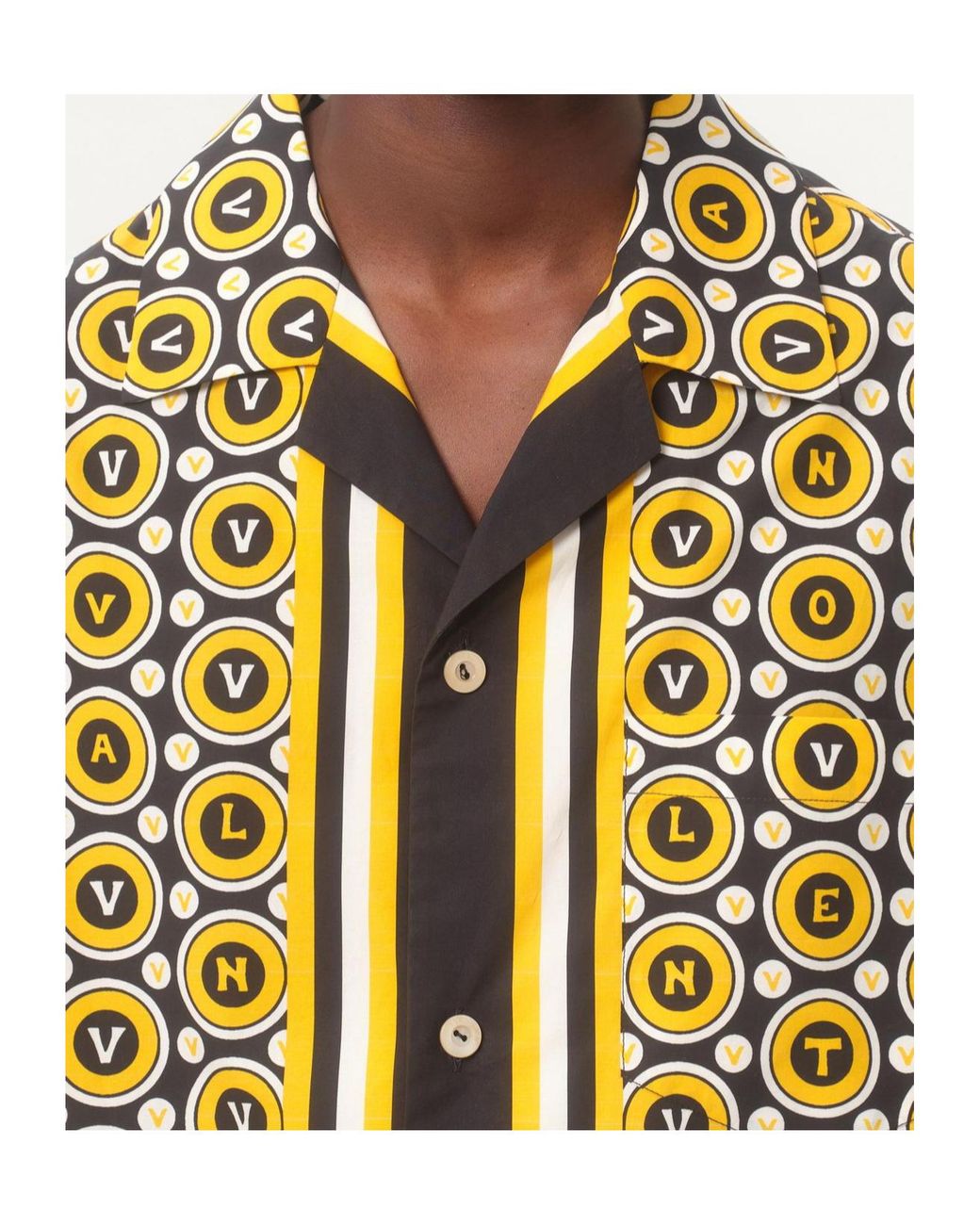 Valentino Metallic Bulles Royales Short-Sleeved Shirt for men