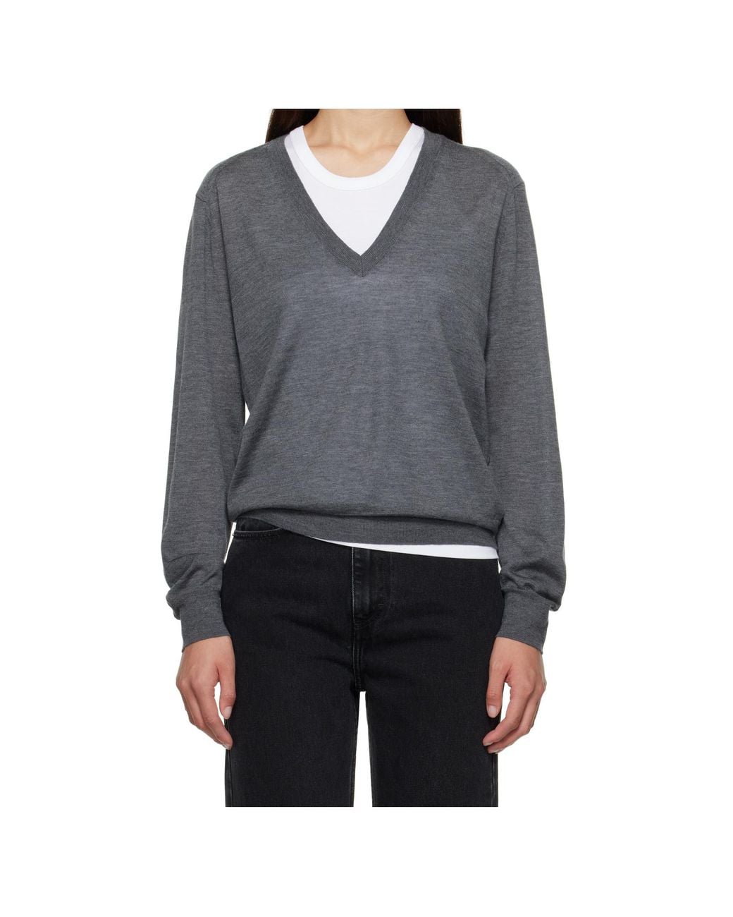 Loulou de Saison Blue Julio V-Neck Sweater