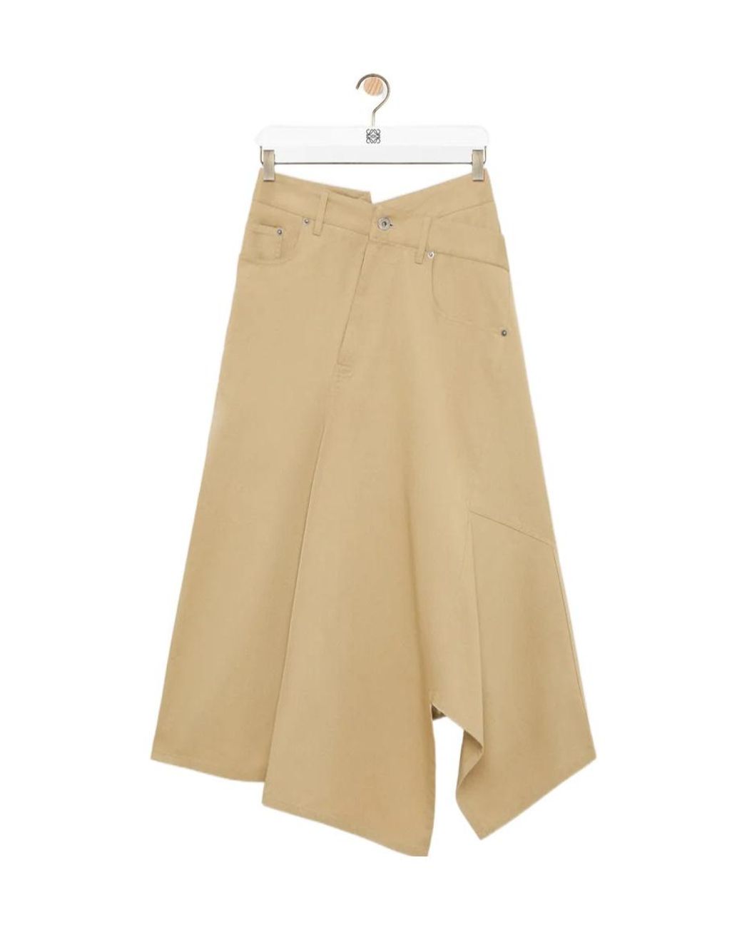 Loewe Natural Asymmetric Mid Waist Skirt