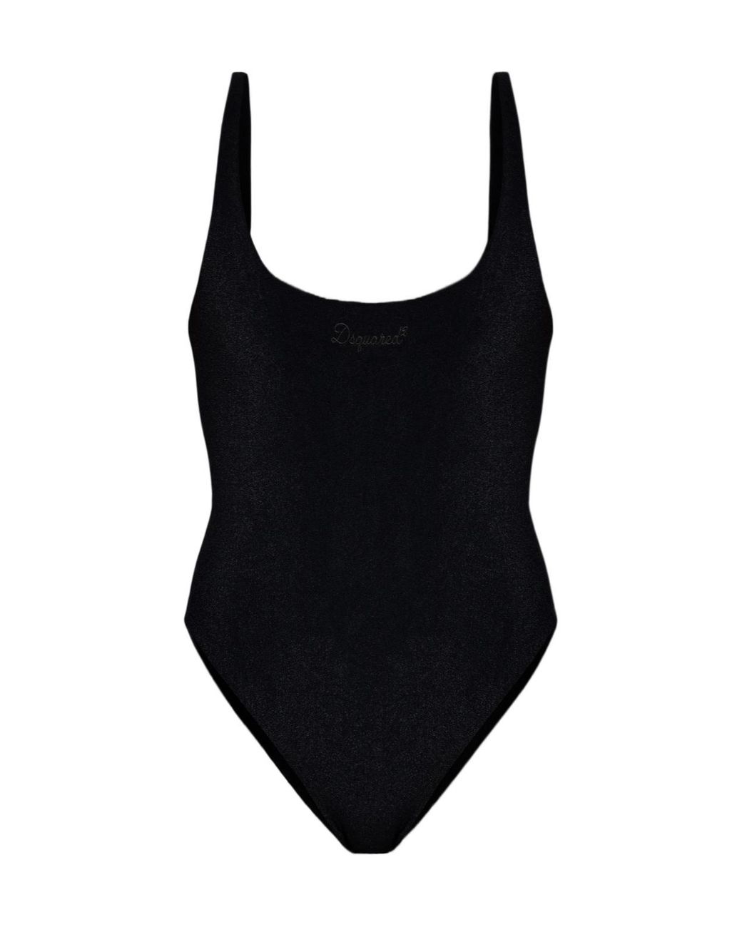 DSquared² Black Backless One-Piece Swimsuit