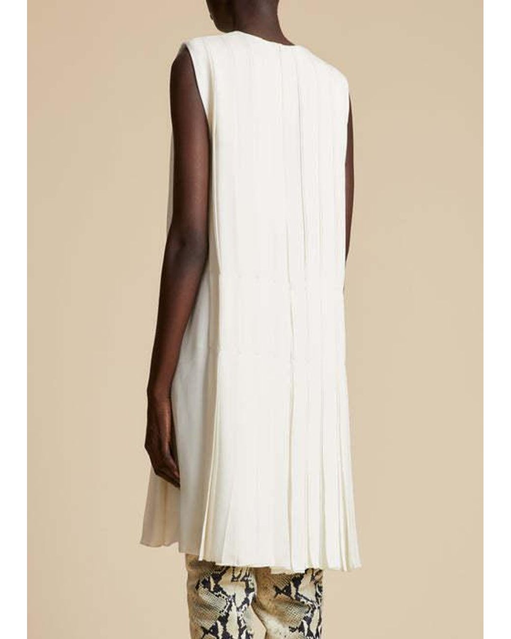 Khaite Multicolor The Blaz Pleated Silk Minidress