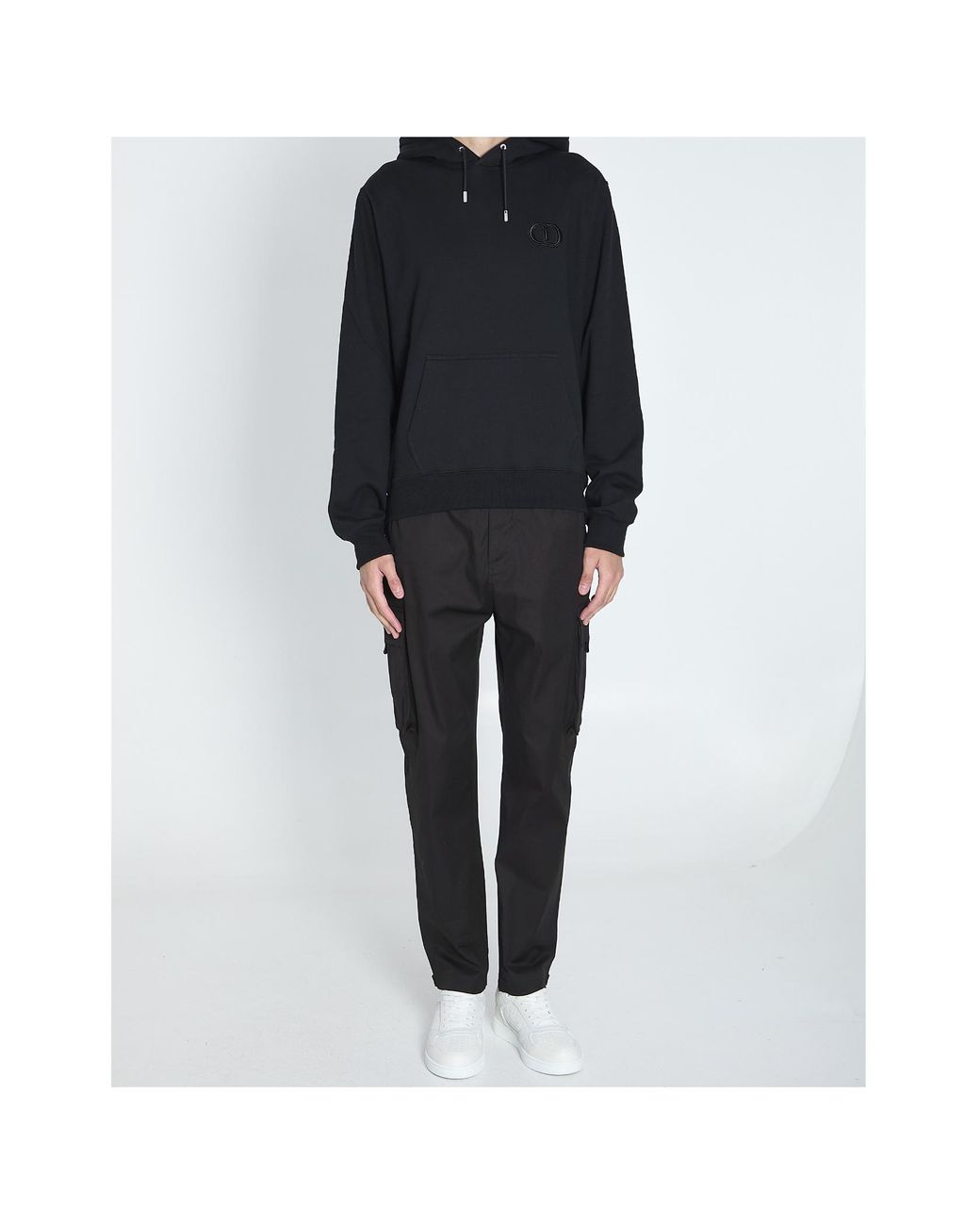 Dior Black Homme Cd Icon Drawstring Hoodie for men