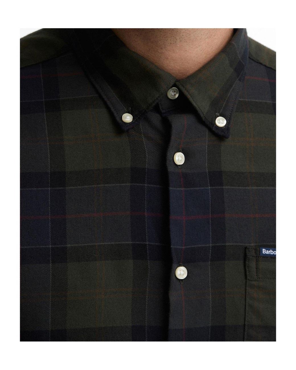 Barbour Blue Buttondown Plaid Long Sleeve Shirt for men