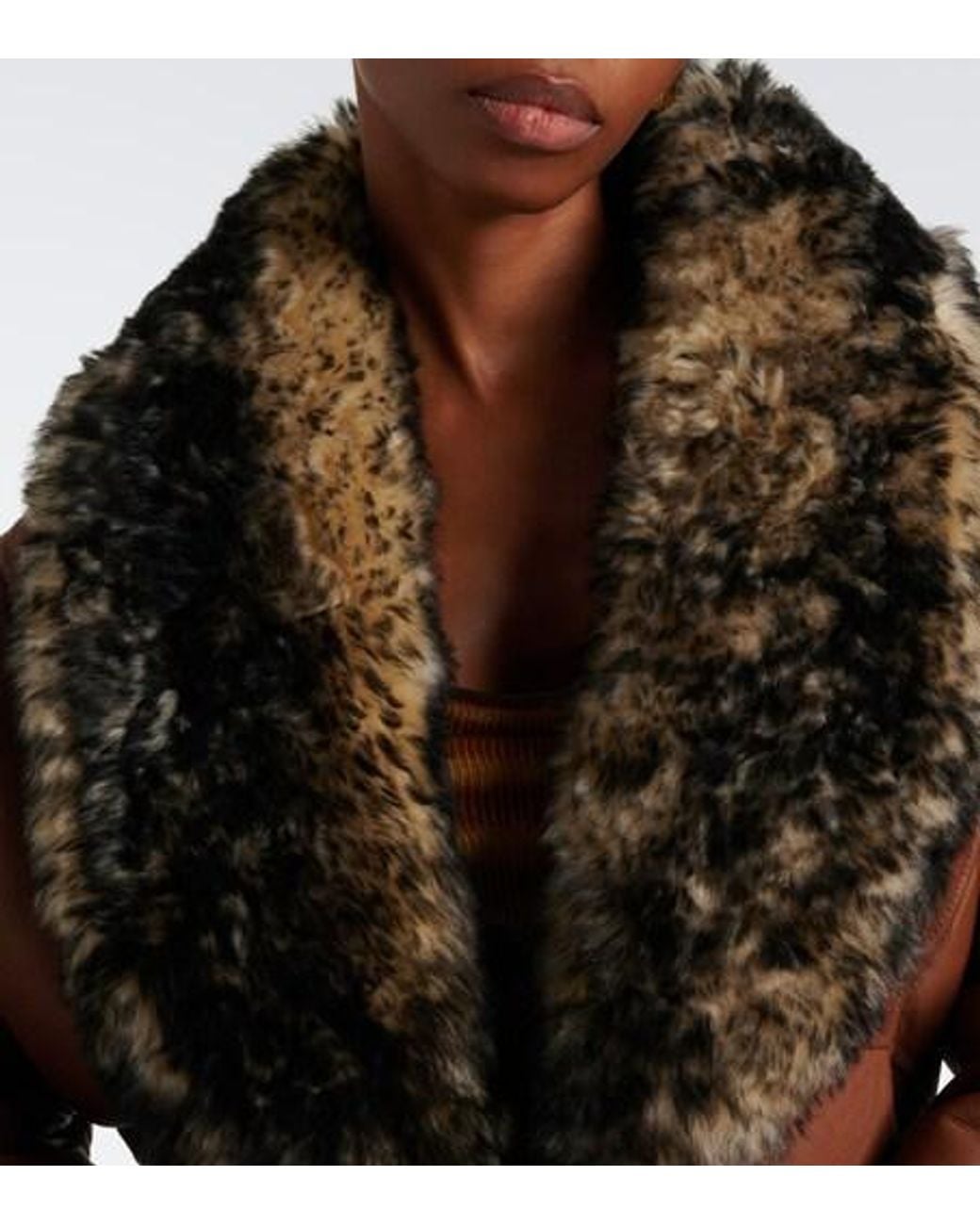 JACQUES WEI Brown Leather Long Sleeve Jacket