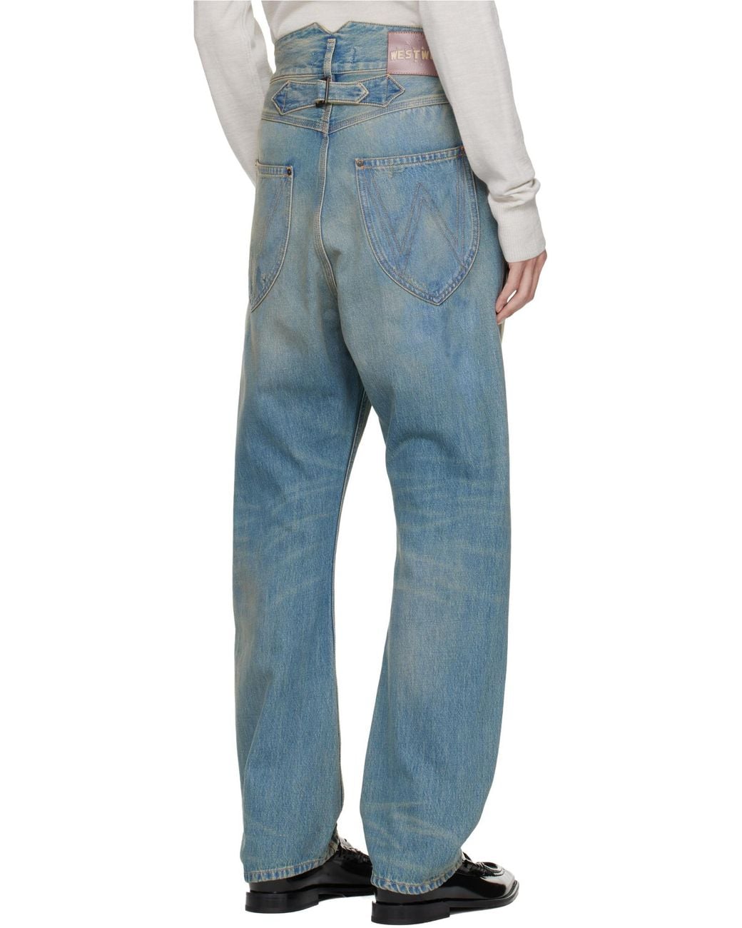 Vivienne Westwood Blue Mid-Rise Straight-Leg Jeans for men