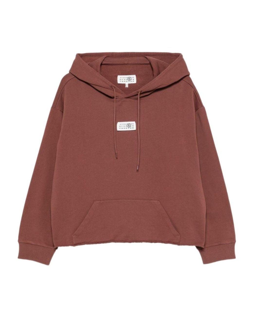 MM6 by Maison Margiela Red Logo-Patch Hoodie
