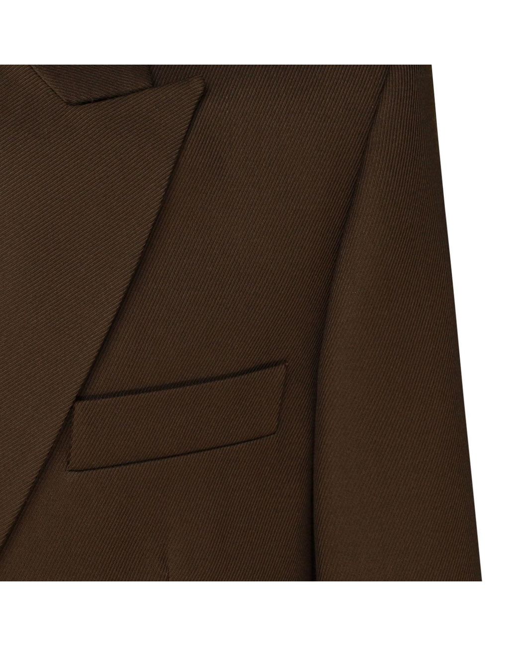 Balmain Brown Twill Jacket With Monogram Buttons for men