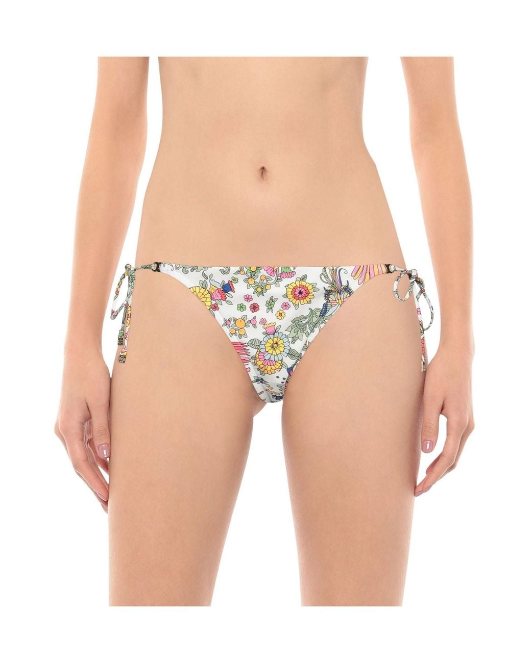 Tory Burch White Floral Print Bikini Bottoms
