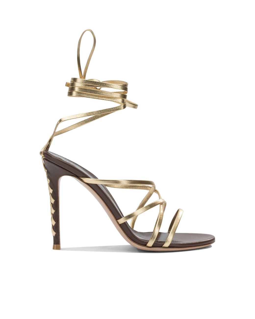 Gianvito Rossi Metallic Ankle-Strap High-Heeled Sandals