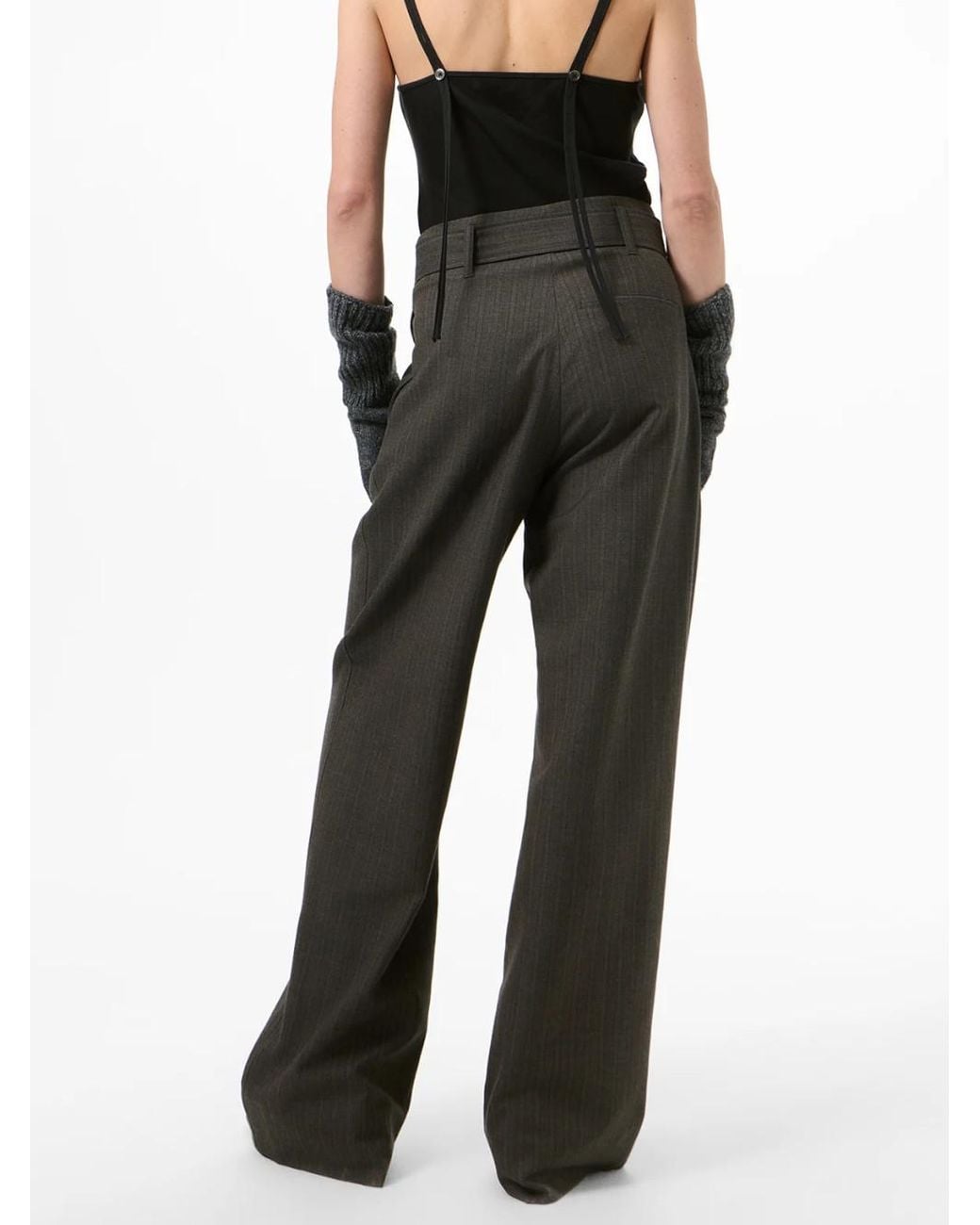 Our Legacy Gray Soar Pinstriped-Wool Trousers