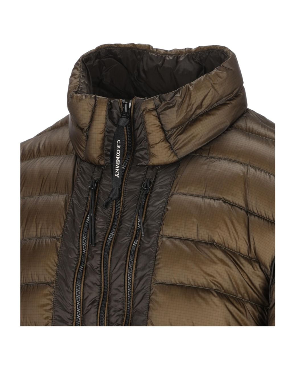 C P Company Green Goggle Chest Pocket Down Jacket for men