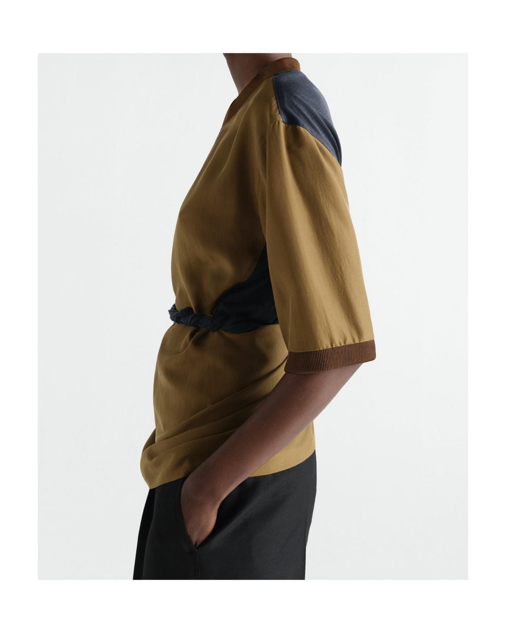 Lemaire Green Silk Ponge Knot Top
