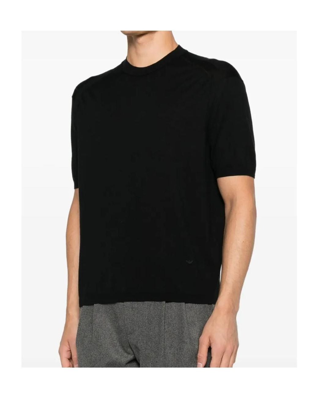 Emporio Armani Black Short-Sleeve T-Shirt for men