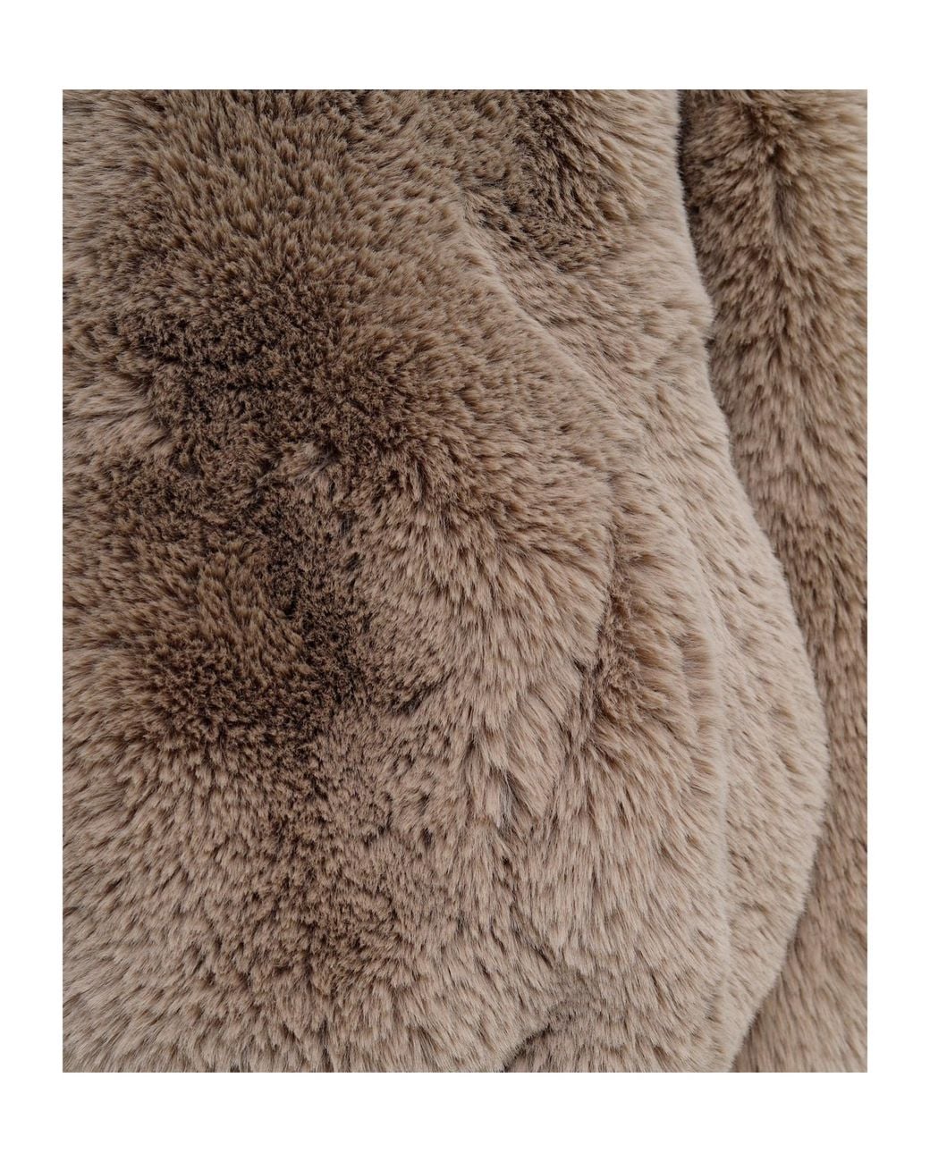 Frankie Shop Natural Senna Faux Fur Oversized Jacket